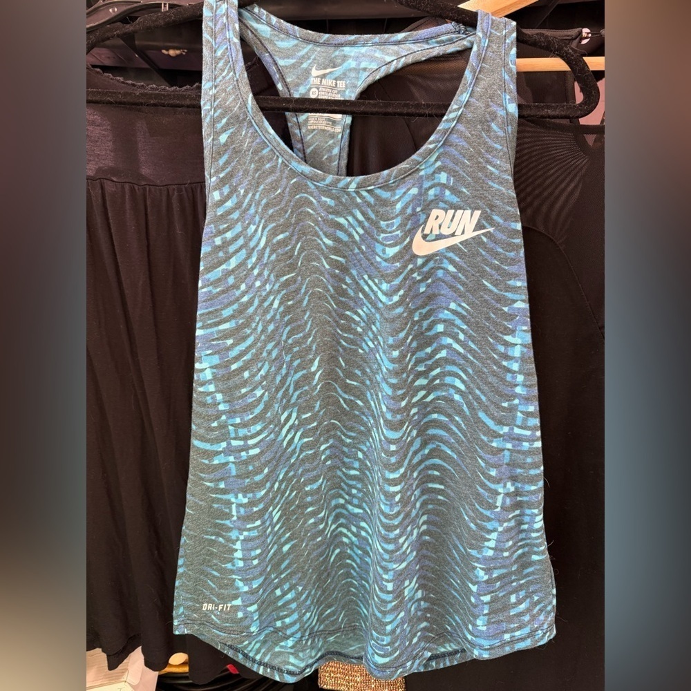 Nike Run Women's Sz XS Blue Dri-Fit Tank Top